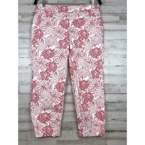 Womens Sz 4 Floral Print Talbots The Perfect Skimmer Lightweight Flat Front